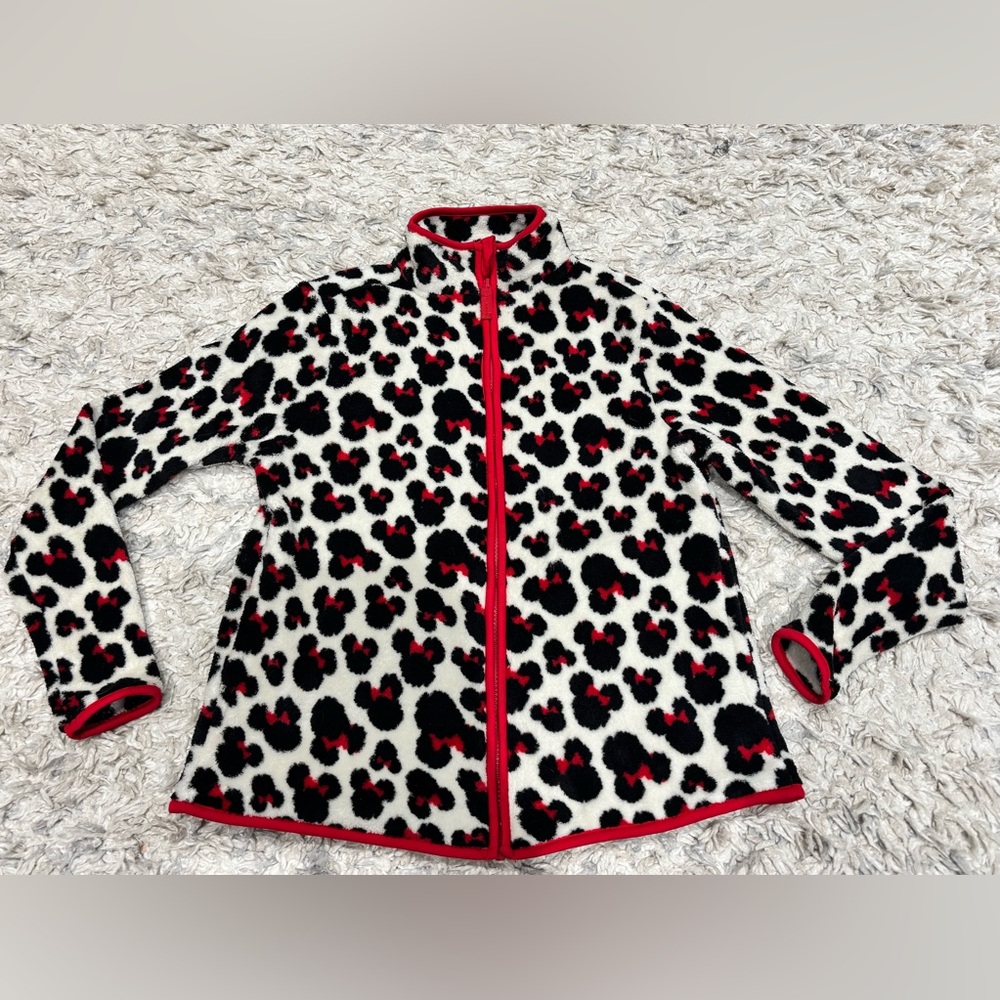 Disney Animal Print Teddy Jacket with Red Trim